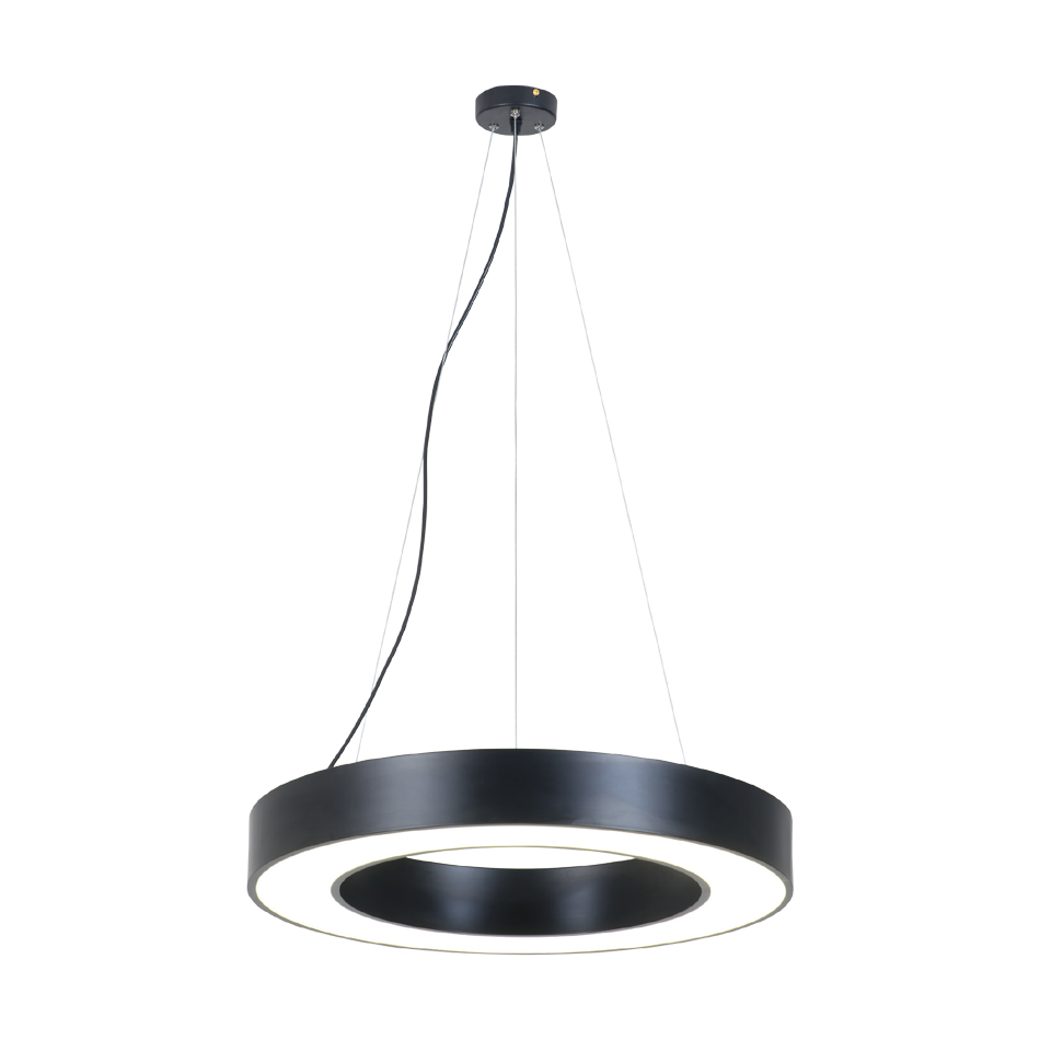 InLight Κρεμαστό φωτιστικό LED 70W 4000K σε μαύρη απόχρωση D:120cm (6171-120-BL)